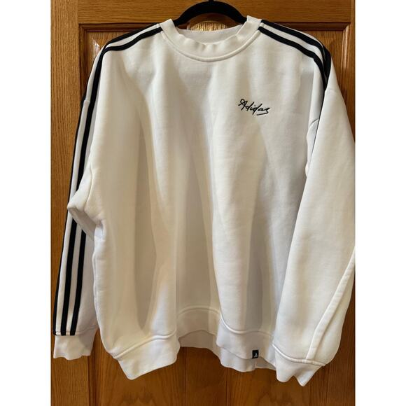 adidas women’s Script Oversize Sweatshirt size XS - Picture 3 of 7